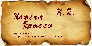 Momira Romčev vizit kartica